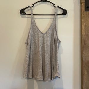 Free people loose gray tank top